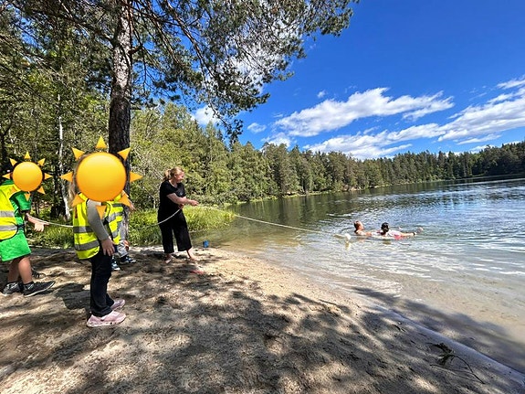 Fra livredningskurset vårt i vann med barna