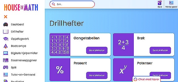 Matteportalen har bl.a. drillhefter i ulike temaer.