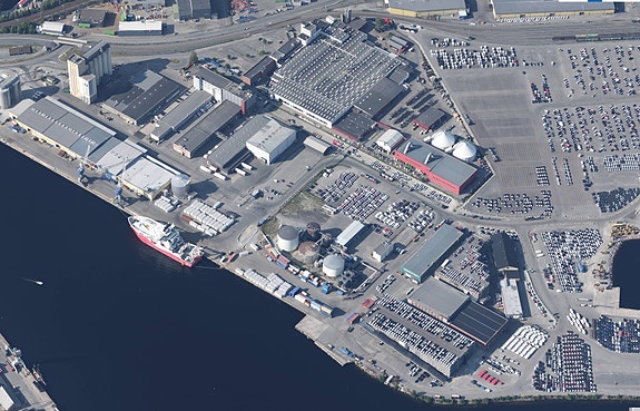 Dagens verksted sett fra luften