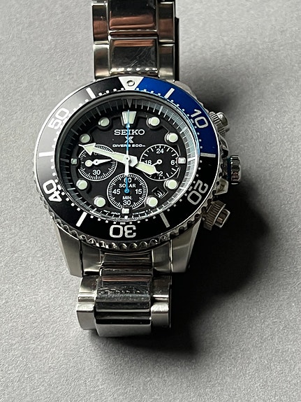 Seiko, Prospex Chrono SSC017P1 Solar, Divers 200 m, herre