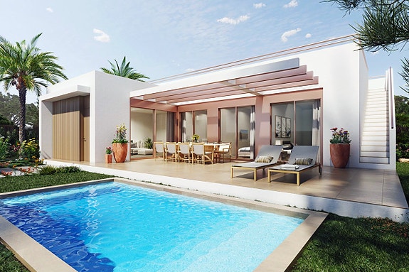 Lekker villa med 3 soverom, 81 m² takterrasse og privat basseng i Vistabella Golf