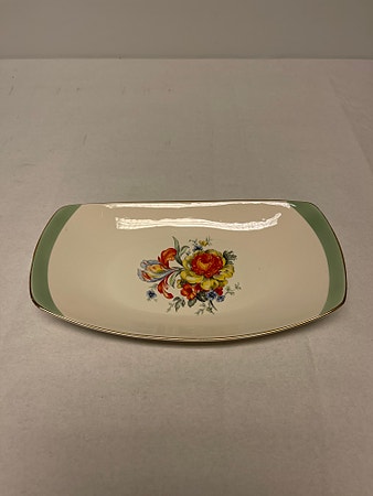 🌼 Egersund serveringsfat – retro blomsterdekor | Norsk vintage