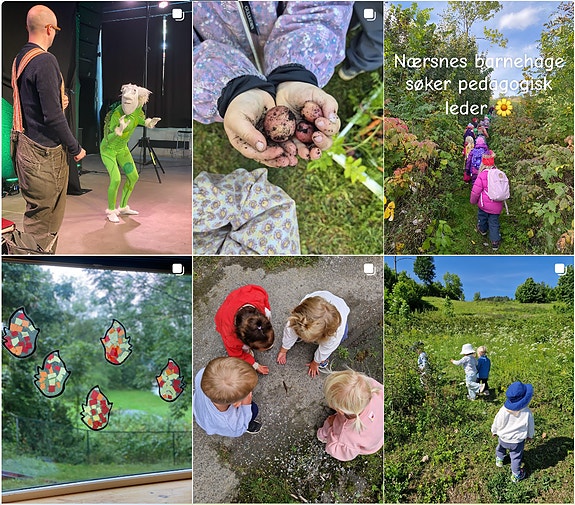 Innblikk fra instagram - https://www.instagram.com/naersnesbarnehage/