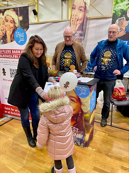 Hvit jul-kampanjestand i Bodø