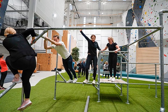 De ansatte ute på sosialt