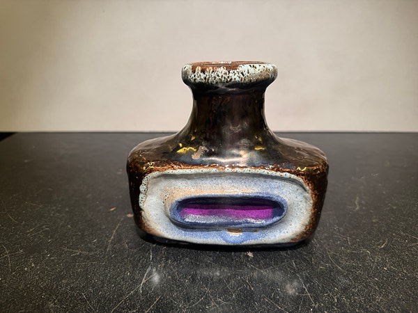 Svært sjelden og etterspurt West Germany Fat Lava vase, designet av Walter Becht