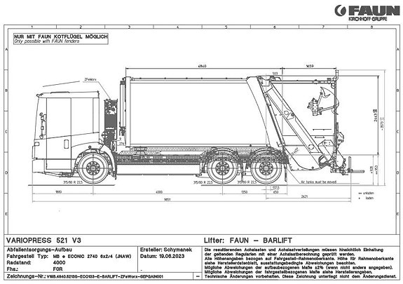 Mercedes-Benz e- Econic 300L 6X2/4 Elektrisk renovasjonsbil Faun Variopress, se video. 19 of 19