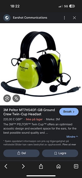 3M Peltor headset MT7H540F GB | FINN-torget