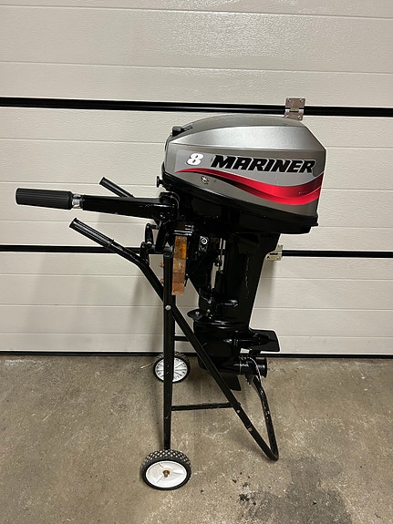 Mariner 8 hk Kort stamme m/rorkult meget pen og lettstartet motor 2 of 11