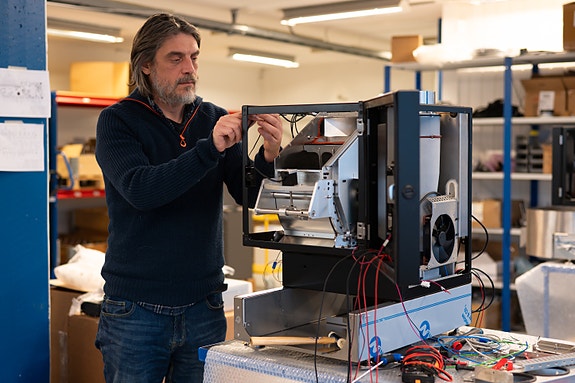 Our newest product P3000, is currently under production. Here is our Head of Production working on a P3000.