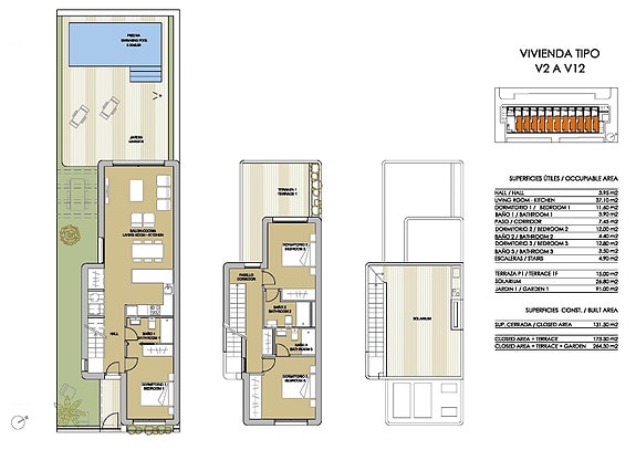 Moderne villa med privat basseng og takterrasse | 3 soverom og 3 bad | Kun 800 meter fra stranden