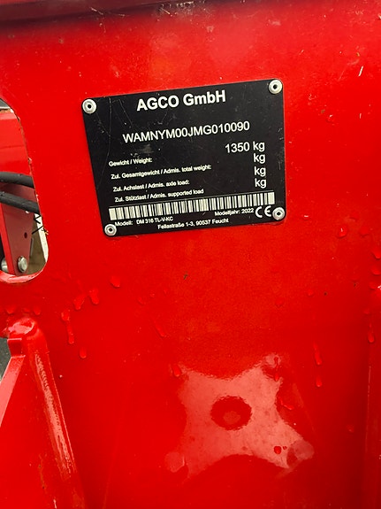 Massey Ferguson Dm316 TL V KC Slåmaskin