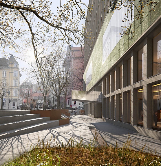 Bilde fra konkurransen. Hlm arkitektur & HowarthTompkins. Illustrasjon MIR