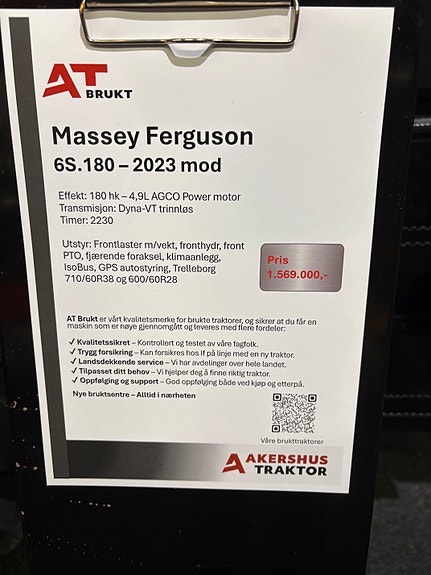 Massey Ferguson 2023 2023, kr 1 569 000,-