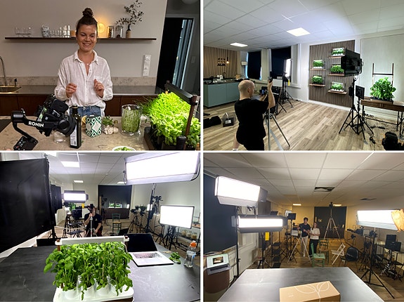 Vi lager også mye i vårt interne studio