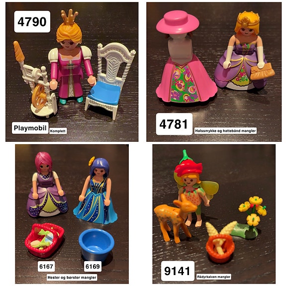 Playmobil Prinsessepakke 4790,4781,6167,6169+9141 FINN-torget