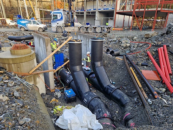 630mm pe-rør ved Skarholmen rense anlegg