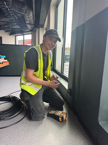 Joakim holder koken - siste innspurt før åpningen av DIGG Pizza!