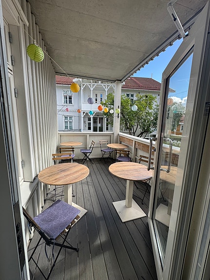 En av flere koselig uteområder