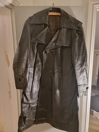 Vintage St. Michael ekte skinnfrakk (70-/80-talls)