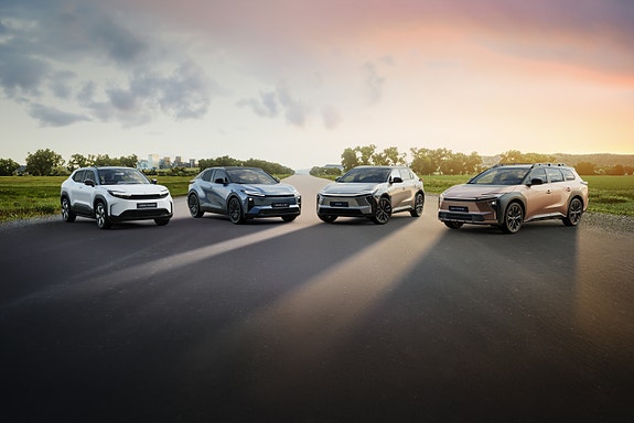Toyotas elektriske personbilutvalg for 2026!