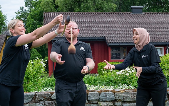 Og har det gøy sammen som team