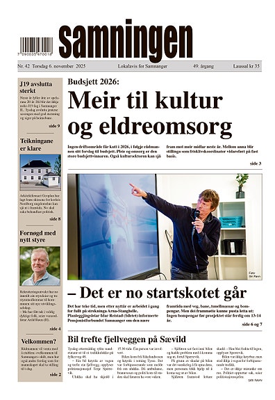 Samnanger har god økonomi samanlikna med mange andre kommunar.