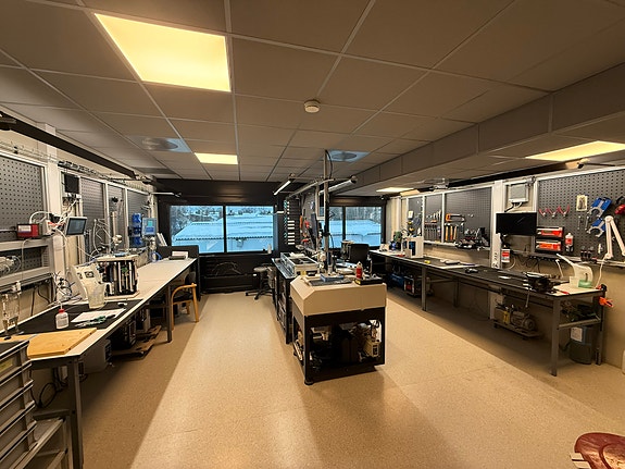 Lab for montasje, testing og utvikling