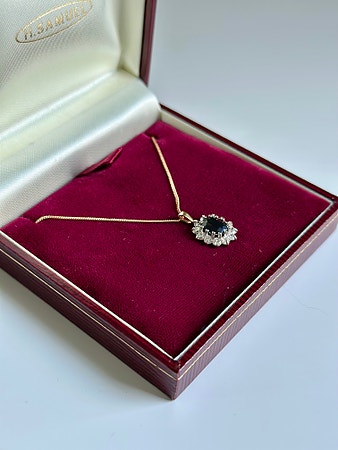 Rosett smykke 9k gull vintage