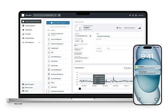 Analyze Insights Get Instant access to sensor data in our web application, Studio, via user-friendly dashboards for easy analysis