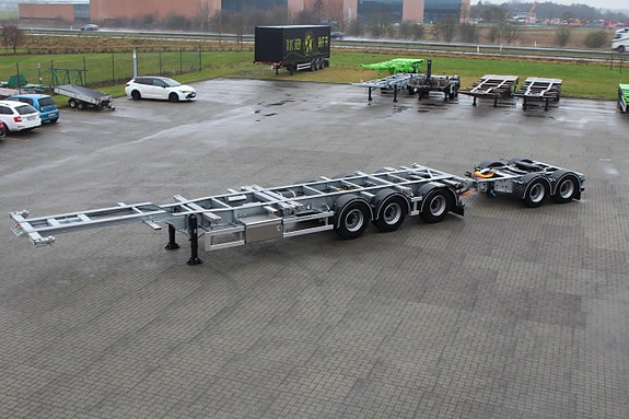 HFR 3-akslet Multi Containerchassis med Hengerfeste