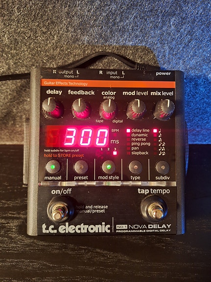 TC Electronic Nova Delay tap tempo og MS-display | FINN-torget