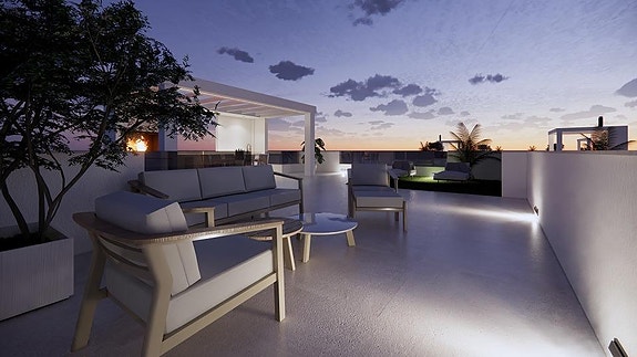 Ny villa på ett plan | Stor tomt, privat basseng og takterrasse med utekjøkken