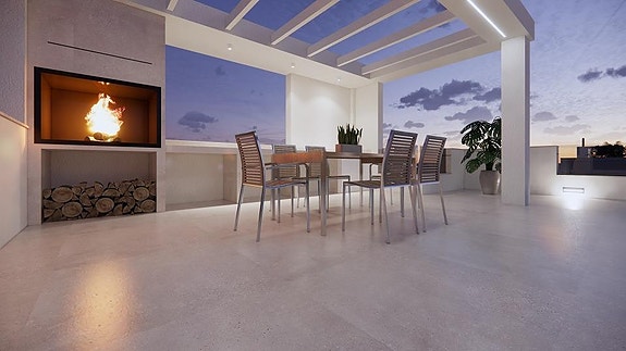 Ny villa på ett plan | Stor tomt, privat basseng og takterrasse med utekjøkken