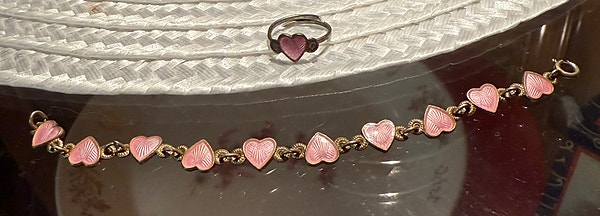 Emaljert Arne Nordli armbånd og ring