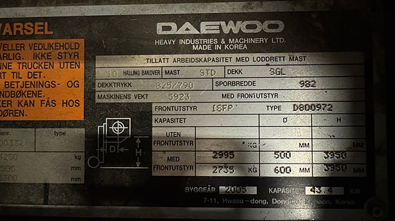 Daewoo D33S-3 16 of 17