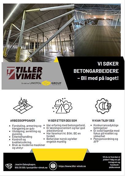 Betongarbeider - klargjøring og støp