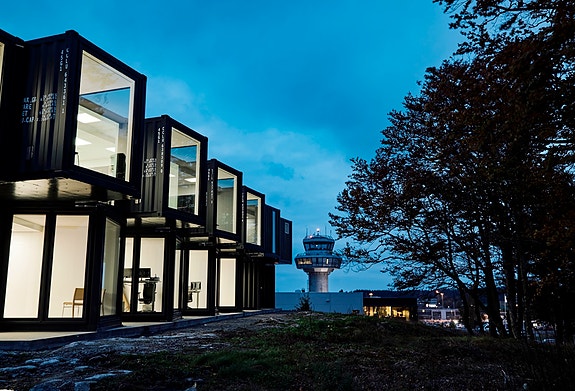 Kontorbygg av 40ft containere