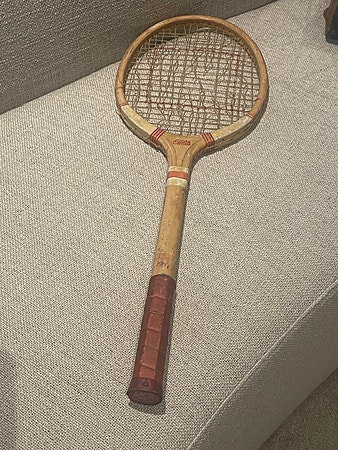Vintage tennisracket i tre – Effe Senior (ca. 1930–1950) – samler/dekor