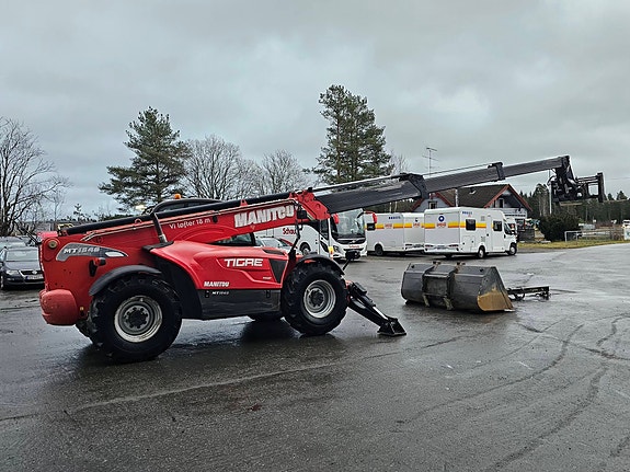 Manitou MT 1840 ST3B, 5918 timer, 2015 mod, 18 meter, Pallegaffel, Skuff, jib, 4 ton løftekapasitet. 6 of 30