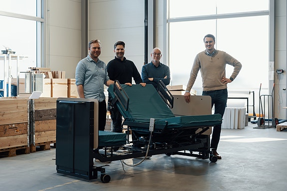 Hils på R&D teamet! Fra venstre: Edward, Mats, Davide og Vetle 🤩