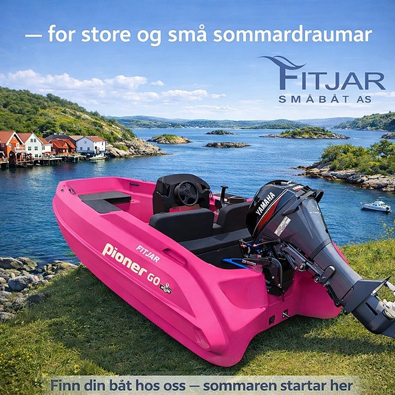 Pioner GO  m/ Yamaha F9,9(15) HEL. Sport.  Kampanje fra kr. 89.900,-