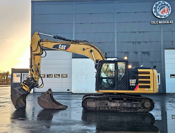 Cat 316 EL, 2012 Mod, 8750 Timer, Rototilt, 2 Skuffer. 2 of 5