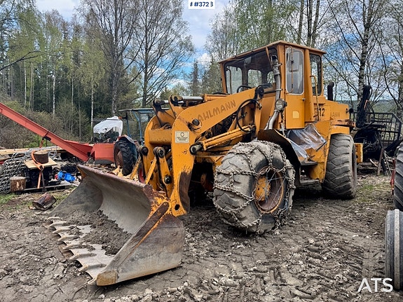 Ahlmann AS12 Hjullaster m/ 2 skuffer. Gått på jernbane