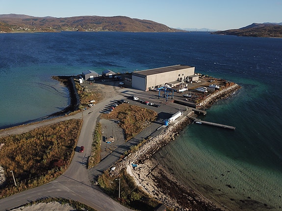 Rødskjær anlegget fra lufta