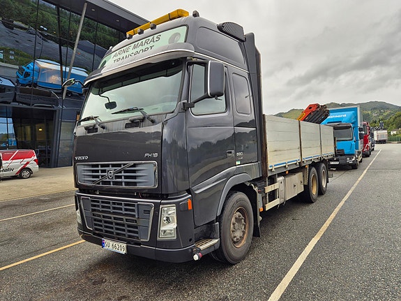 Volvo FH16-580 , EURO-4T, 6x2 , I-SHIFT, RETARDER OG VEB+, PARABEL-LUFT. PLAN OG KRAN PK12.501 SLD5 2018 MOD. PLAN 6.65 M . 2014 MOD HENGER KAN MED FØLGE MOT TILLEGG . BUD VURDERES FORTLØPEMDE :::