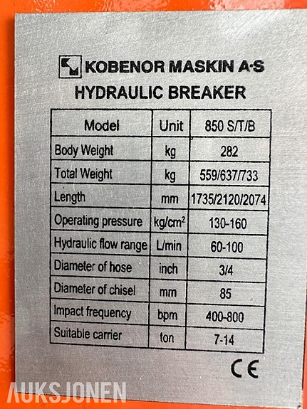 Andre Ny KM 850 Pigghammer s50,CE merket med garanti 3 of 5