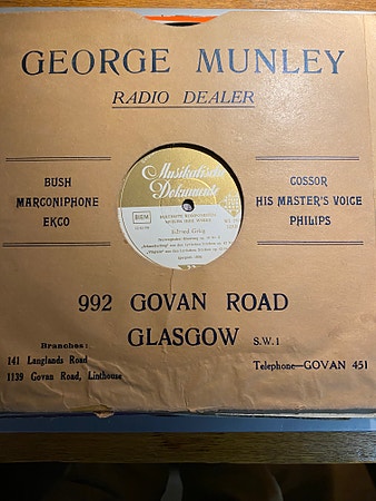 Sjelden: Edvard Grieg og Eugen d'Albert spiller egne verker. Vinyl. 25 cm