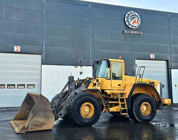 Volvo L150E, 2005 mod, Spakstyring, Vekt med skriver, Sentralsmøring.