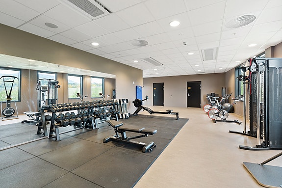 Felles treningsrom i bygget